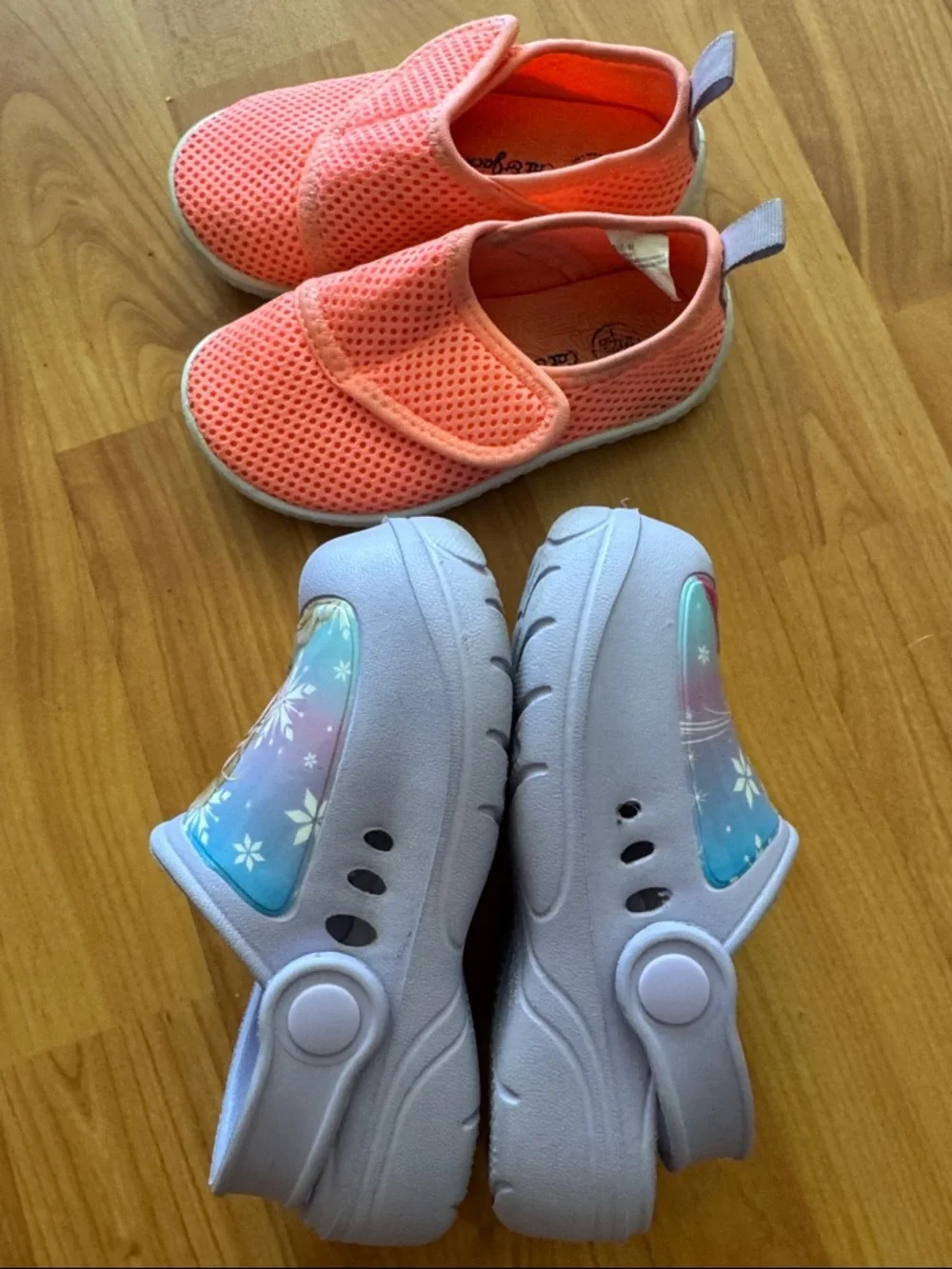 Girls' Frozen Slip-On Clogs and Coral Mesh Sneakers Set